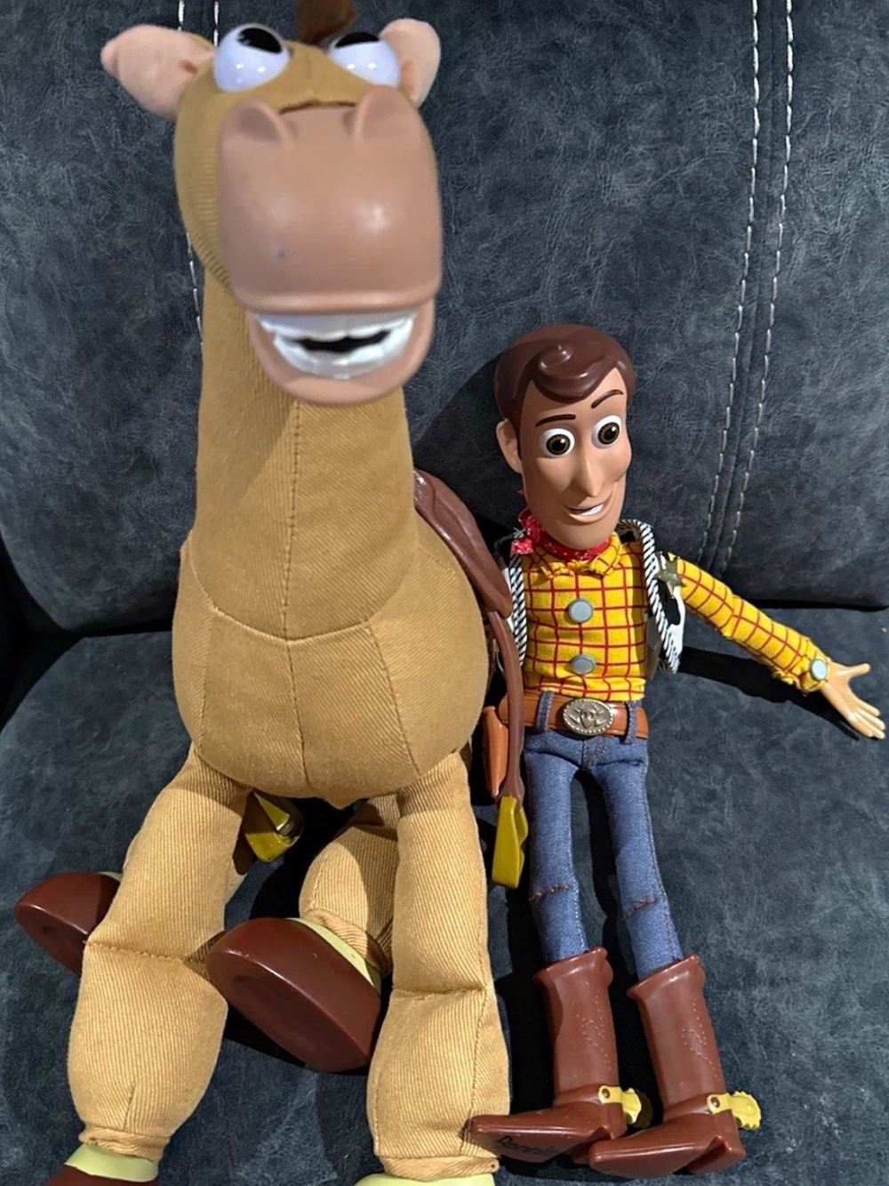 Woody and Bullseye Plush Toy Set - Tan and Brown